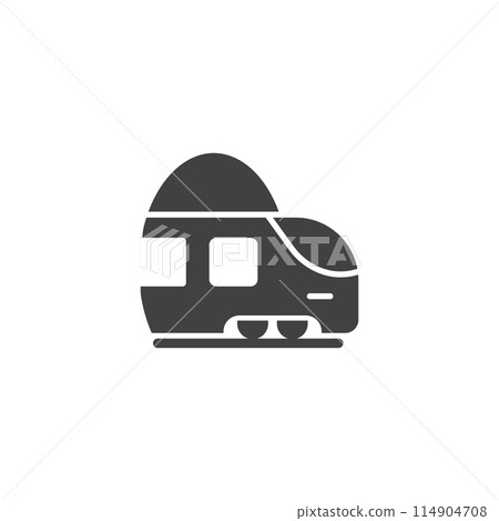 Metro train icon in flat style. Subway vector illustration on isolated background. Transport sign business concept. Metro train icon in flat style. Subway vector illustration on isolated background. Transport sign business concept. 114904708