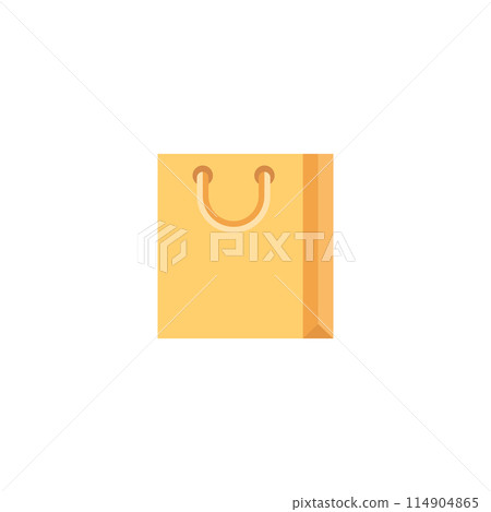 Shopping bag icon in flat style. Package vector... - Stock Illustration ...