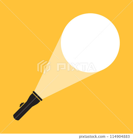 Flashlight icon in flat style. Electric lamp vector illustration on isolated background. Pocket lantern sign business concept. Flashlight icon in flat style. Electric lamp vector illustration on isolated background. Pocket lantern sign business concept. 114904883
