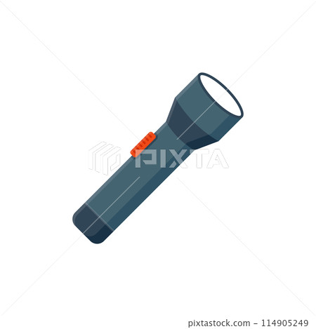 Flashlight icon in flat style. Electric lamp vector illustration on isolated background. Pocket lantern sign business concept. Flashlight icon in flat style. Electric lamp vector illustration on isolated background. Pocket lantern sign business concept. 114905249
