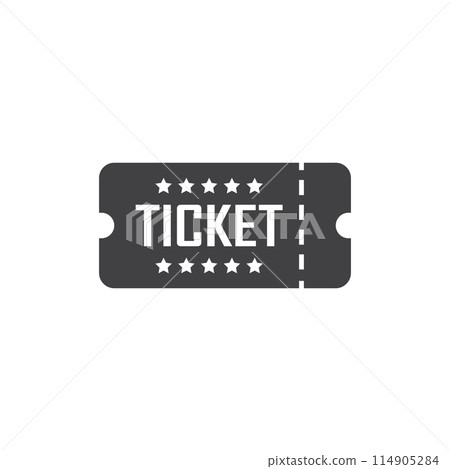 Ticket icon in flat style. Coupon vector illustration on isolated background. Voucher sign business concept. Ticket icon in flat style. Coupon vector illustration on isolated background. Voucher sign business concept. 114905284