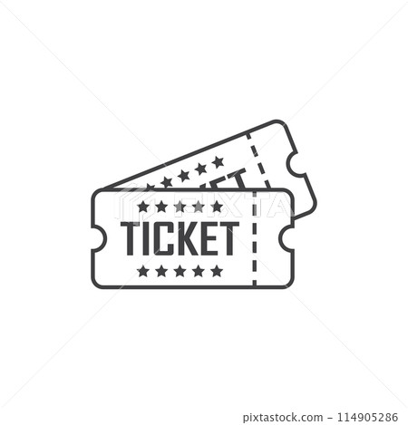 Ticket icon in flat style. Coupon vector illustration on isolated background. Voucher sign business concept. Ticket icon in flat style. Coupon vector illustration on isolated background. Voucher sign business concept. 114905286
