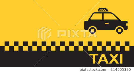 Taxi service icon in flat style. Cab vector illustration on isolated background. Delivery company sign business concept. 114905350