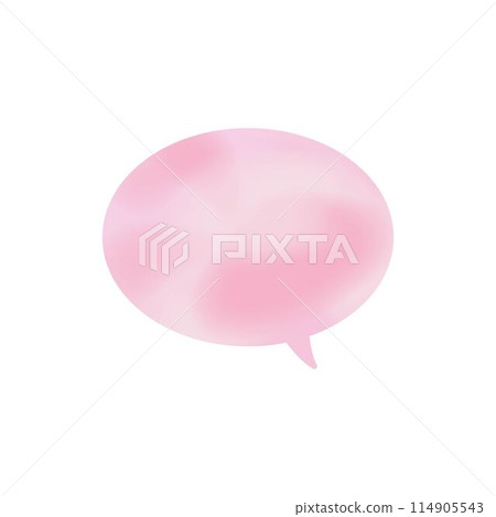 粉紅色橢圓語音氣泡_水彩風格_右向單品 114905543