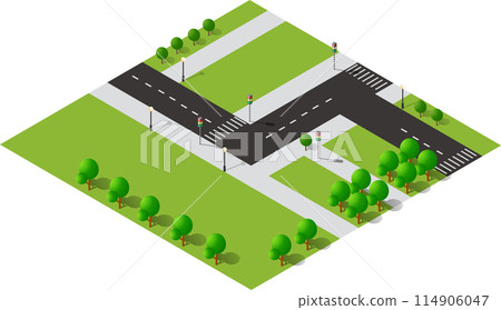 A Buildings isometric game asset art style 3D cityscape view of the top 114906047