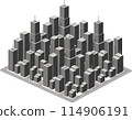 Isometric urban megalopolis top view of the city infrastructure town, 114906191