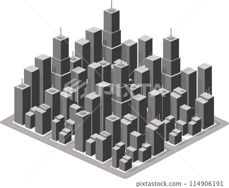 Isometric urban megalopolis top view of the city infrastructure town, Isometric urban megalopolis top view of the city infrastructure town, 114906191