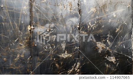 Metal scratches add industrial flair and enhance aesthetics with unique patterns. 114907065