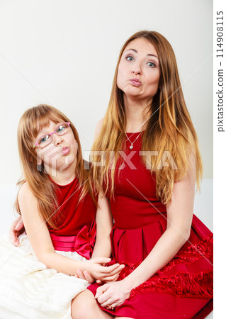 Mommy and daughter having fun Mommy and daughter having fun 114908115
