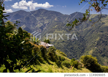 Beautiful mountains of the Central Ranges in the municipality of Salamina located on the department of Caldas in Colombia 114909005