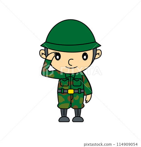 man soldier raise hand 114909054