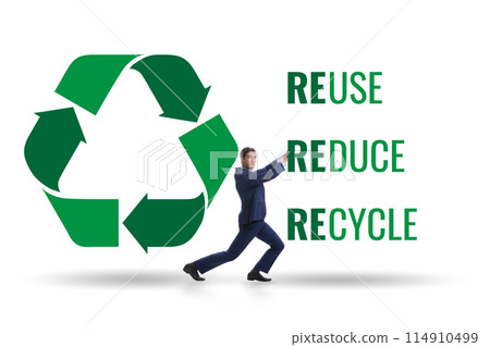 Recycling logo with ecology concept 114910499