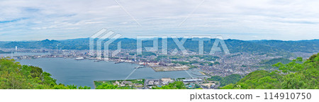 [Overlooking Shunan City from the Taikasan Observatory] (High resolution version) Taikasan, Kuriya, Shunan City, Yamaguchi Prefecture 114910750