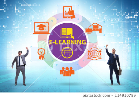 E-learning concept as modern way of education 114910789