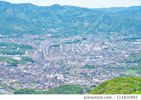 [Overlooking Shunan City from the Taikasan Observatory] Taikasan, Kuriya, Shunan City, Yamaguchi Prefecture 114910993