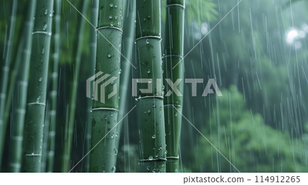 Rain Bamboo Rainy Season Rain Bamboo Rainy Season 114912265