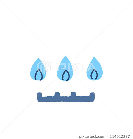 Fire of gas stove 114912287