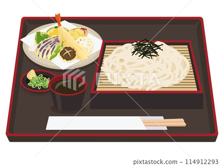 Meals_Japanese_Noodles_Zaru Udon Set Meal_Tempura Zaru Meals_Japanese_Noodles_Zaru Udon Set Meal_Tempura Zaru 114912293