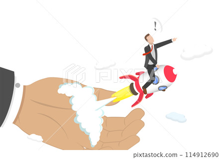 3D Isometric Flat Illustration of Funding Startup Company, Entrepreneurship , New Business Launch 3D Isometric Flat Illustration of Funding Startup Company, Entrepreneurship , New Business Launch 114912690