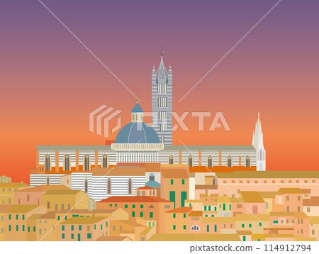 錫耶納錫耶納大教堂錫耶納托斯卡納夜景 114912794