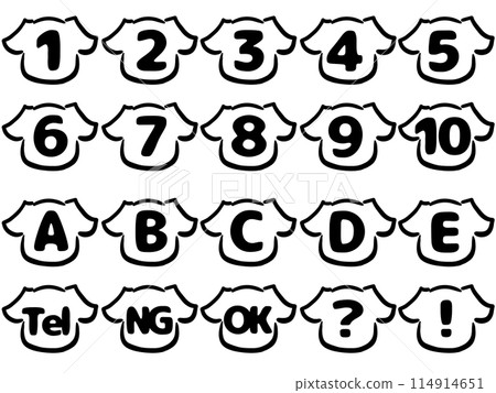 Cute font and handwritten dog numbers and alphabet illustration black and white simple icon set Cute font and handwritten dog numbers and alphabet illustration black and white simple icon set 114914651