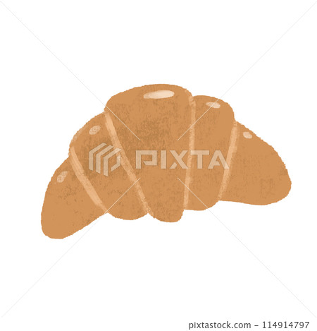 手繪牛角麵包圖 手繪牛角麵包圖 114914797