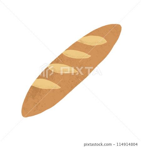Hand-drawn illustration of French bread 114914804
