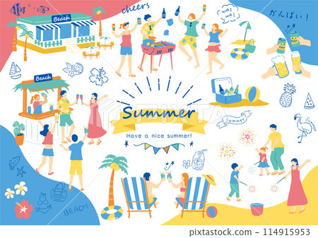 people enjoying summer 114915953
