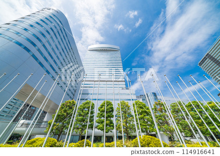 "Saitama Prefecture" Scenery of Kanezuka Park and Omiya Sonic City with fresh greenery "Saitama Prefecture" Scenery of Kanezuka Park and Omiya Sonic City with fresh greenery 114916641