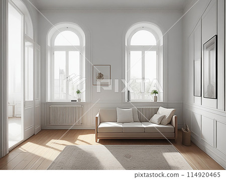 Contemporary Modern bed room interior design. Interior background concept. AI Generative. Contemporary Modern bed room interior design. Interior background concept. AI Generative. 114920465