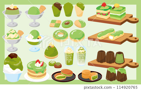 Matcha sweets set 114920765