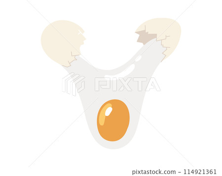 Cracked egg illustration Cracked egg illustration 114921361