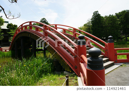 Shomyoji Temple: Soribashi Bridge seen from Nakajima Shomyoji Temple: Soribashi Bridge seen from Nakajima 114921461