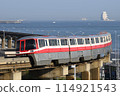 羽田海岸運行的東京單軌電車1000系列的特別塗裝 114921543