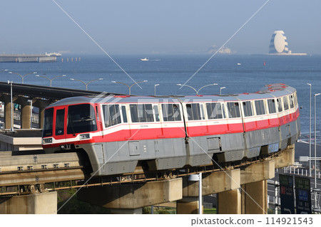 羽田海岸運行的東京單軌電車1000系列的特別塗裝 114921543
