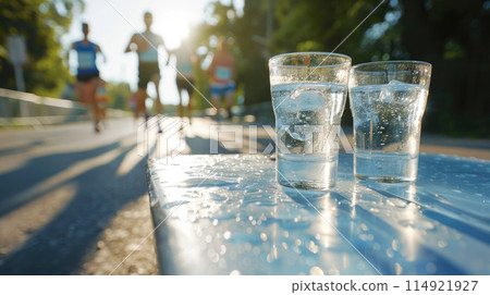 Glasses of Water for Runners 114921927