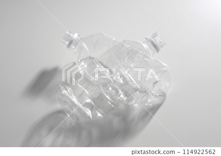 Crushed plastic bottle Crushed plastic bottle 114922562