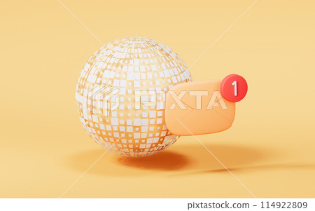 Message envelope with cartoon style, 3d rendering. Message envelope with cartoon style, 3d rendering. 114922809