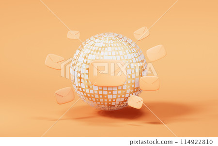 Message envelope with cartoon style, 3d rendering. Message envelope with cartoon style, 3d rendering. 114922810