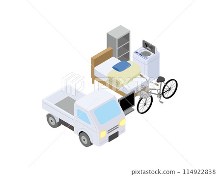 Light truck for contractors (collection of unwanted items, moving) 114922838