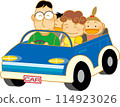 Family enjoying a drive 114923026