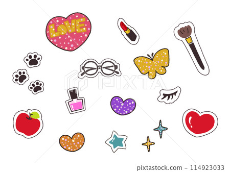 平成復古風格貼紙手繪插圖集 平成復古風格貼紙手繪插圖集 114923033