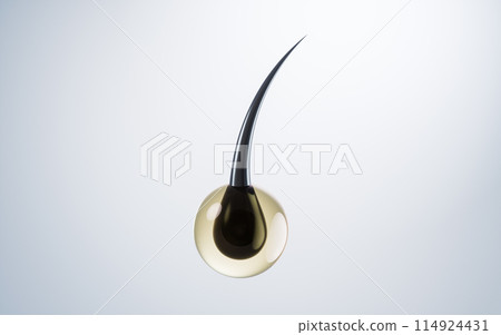 3D hair illustration with hair protection concept, 114924431