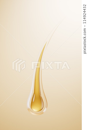 3D hair illustration with hair protection concept, 114924432