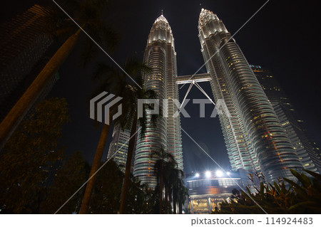 Twin Towers shining at night Twin Towers shining at night 114924483