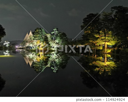 金澤兼六園紅葉夜景燈飾 金澤兼六園紅葉夜景燈飾 114924924
