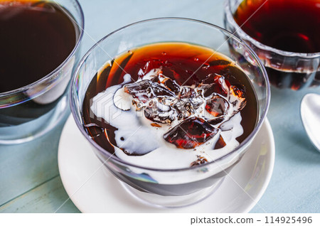 Glass Dessert Coffee Jelly Glass Dessert Coffee Jelly 114925496