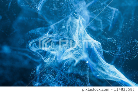 Flowing particles with smoke shape, 3d rendering. Flowing particles with smoke shape, 3d rendering. 114925595