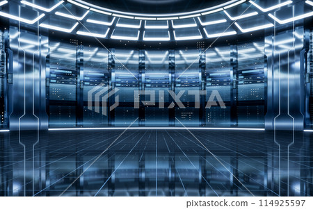 Sever racks and data center, big data and cloud Sever racks and data center, big data and cloud 114925597