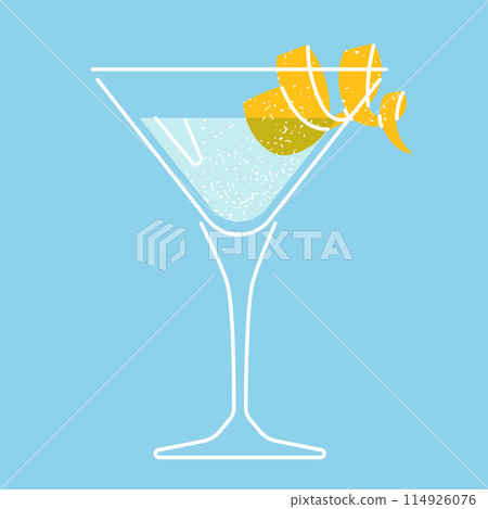 Cocktail glass drink vector illustration 114926076